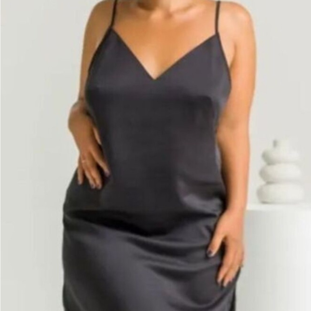 Ettitude Black Chemise with Silky Finish